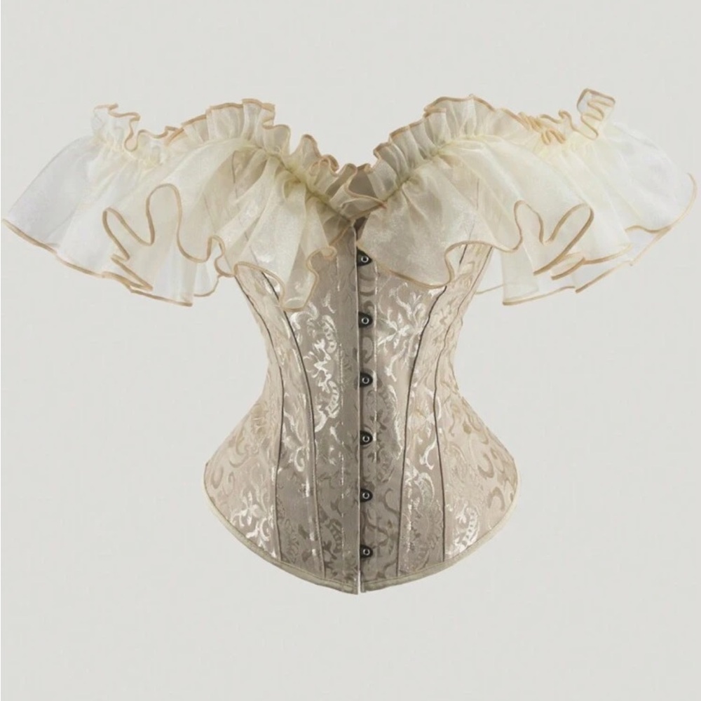 Elegant Cream Corset Top